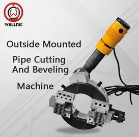 OD Mounted Electric Pipe Cutting And Beveling Machine Minimal Axial Smooth Cutting