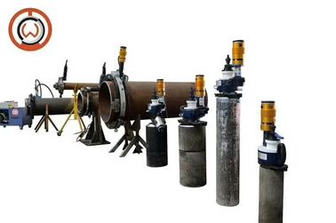 Heavy Duty Hydraulic Pipe Cutting And Beveling Machine Thick Wall 220V 10 R/min