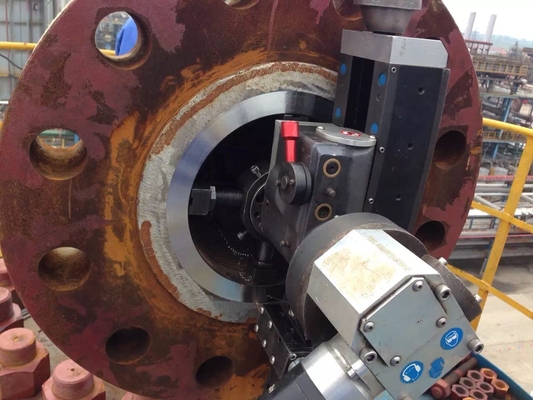 Heat Exchanger Flange Facing Machine Portable Seal Groove Flange Facer
